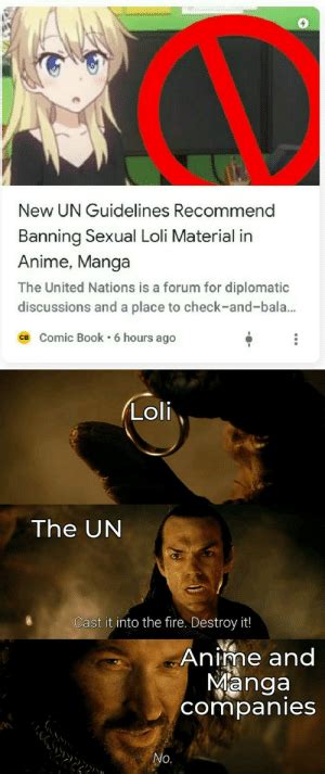 New Un Guidelines Recommend Banning Sexual Loli Material In Anime Manga