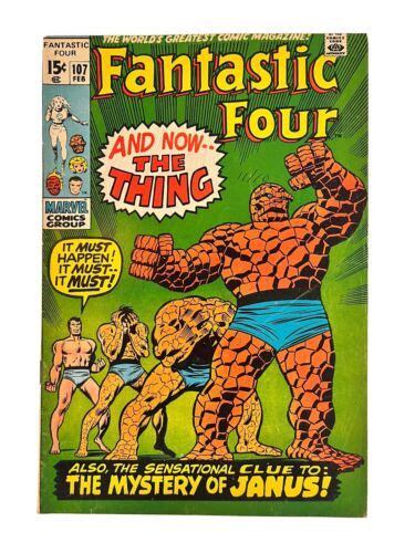 Fantastic Four 107 The Thing Marvel 1971 Ebay