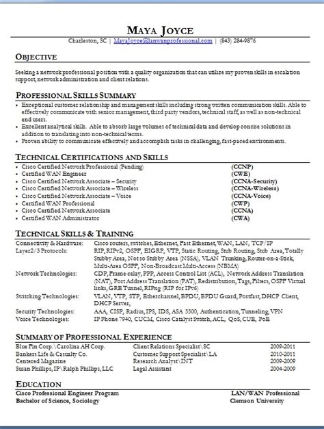 Cisco Network Engineer Resume Latest Template In Word