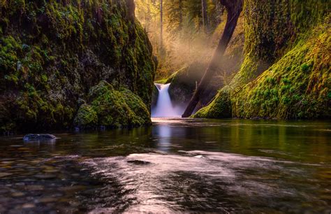 Photograph Punchbowl Falls Oregon By Robert Schmalle On