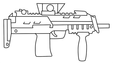 How To Draw Mp7 Gun Step By Step 10 Easy Phase