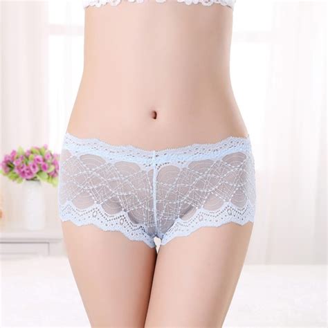 Womens Sexy See Through Lace Panties Briefs Boyshorts Lingerie