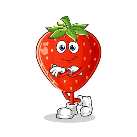 Premium Vector Strawberry Cartoon Character