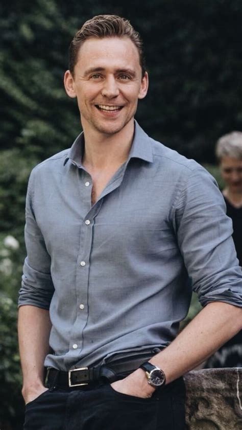 Tom Hiddleston Men Casual Mens Tops Casual Button Down Shirt