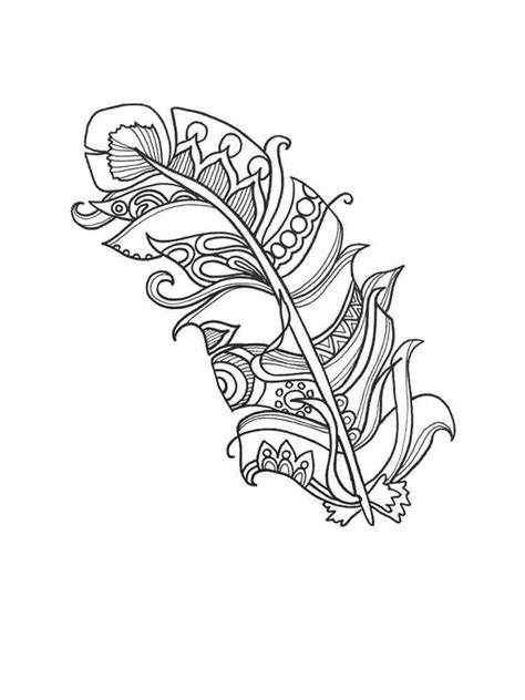 Printable Feather Coloring Page