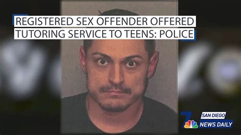 Registered Sex Offender Offered Tutoring Service To Teens Police Nbc 7 San Diego Sd News