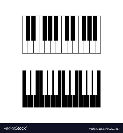 Piano Keyboard Diagram Piano Keyboard Layout Vector Image