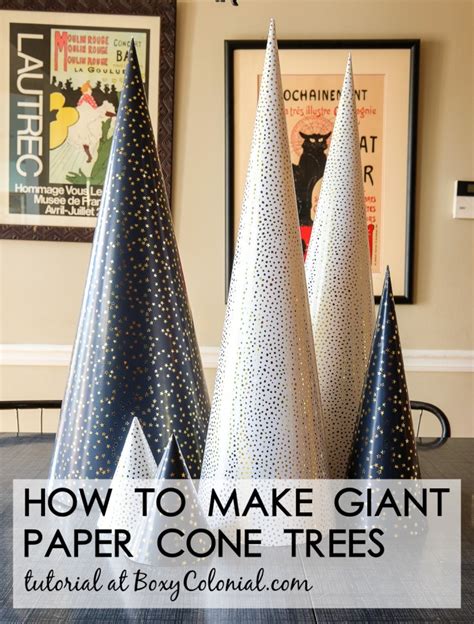 How To Make Giant Paper Cone Trees For Christmas