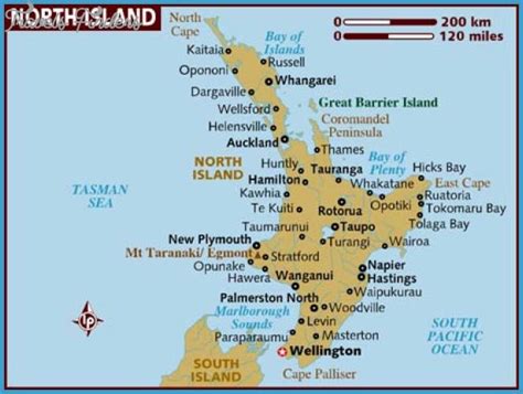 New zealand is an island country in the southwestern pacific ocean. Map Of New Zealand North Island - TravelsFinders.Com