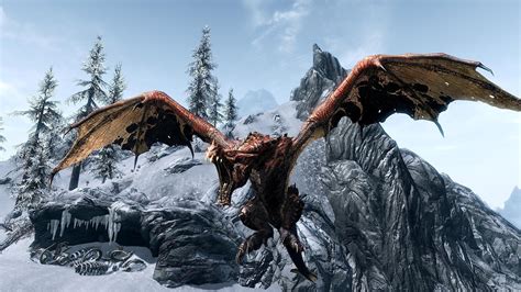 Skyrim Dragon Wallpapers Wallpaper Cave