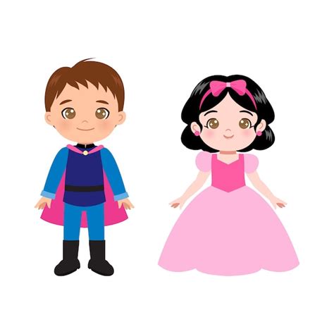Premium Vector Cute Prince And Princess Couple Fairy Tale Clipart