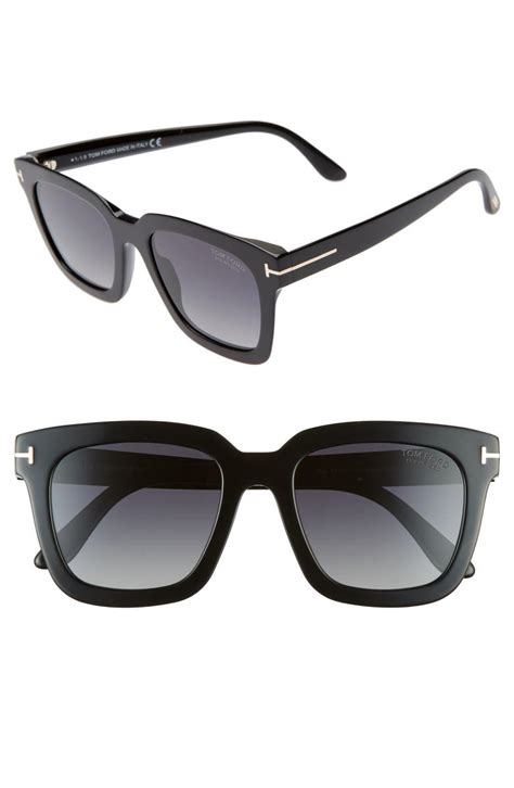 tom ford sari 52mm square polarized sunglasses nordstrom