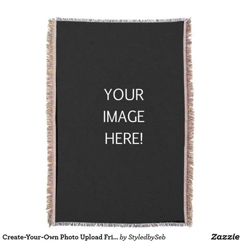Create-Your-Own Photo Throw Blanket With Fringe | Zazzle.com | Create your own, Create, Blanket