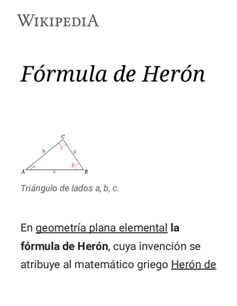 Calcular El Area De Un Triangulo Formula De Heron La Mayoría De Las