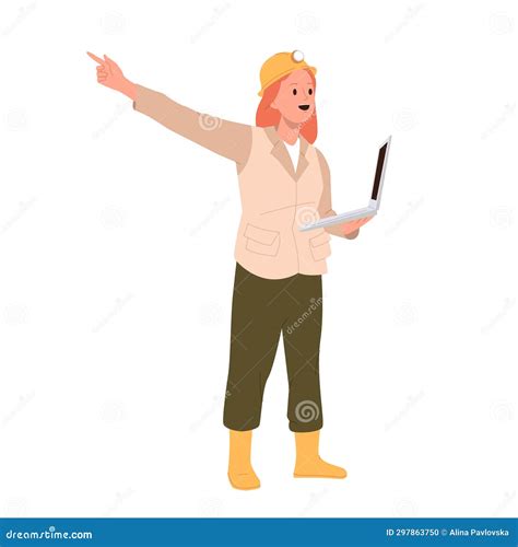 Female Geologist. International Day Of Women And Girls In Science