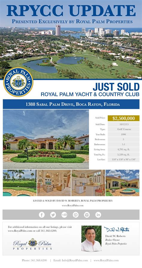 Royal Palm Properties Sells Another Listed And Sold By David W