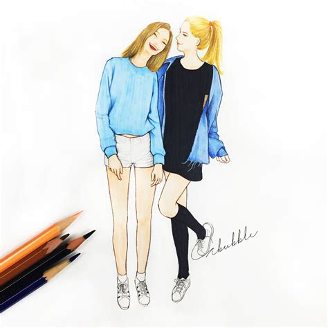 Best friends are like sisters that true people and always have your back no matter what happens. We are soul sisters | Рисунки девушки, Модные эскизы ...