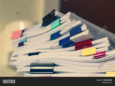 Pile Student Homework Image And Photo Free Trial Bigstock