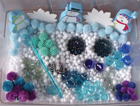 Nurturing Naters with learning activities at home: Winter Sensory Tub