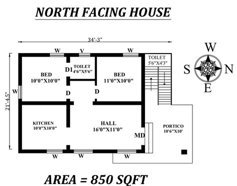 New Top Plans Vastu North Facing House Plan