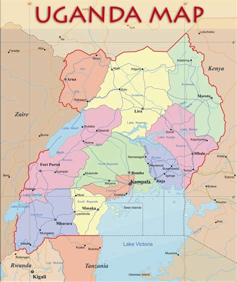 Large location map of uganda in africa uganda africa mapsland. 11 best images about Uganda Maps on Pinterest | Uganda kampala, In august and Places
