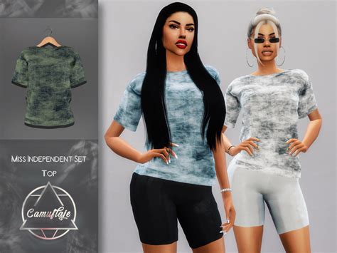 The Sims Resource Camuflaje Miss Independent Set Top