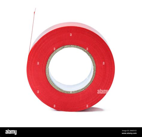 Red Roll Of Insulation Tape Isolated On White Stock Photo Alamy