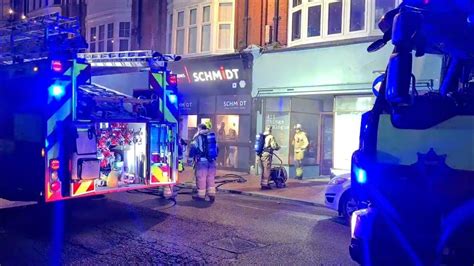 East Sussex Fire And Rescue At The Scene Of Faulty Fogging System In Grove Road Reported As A