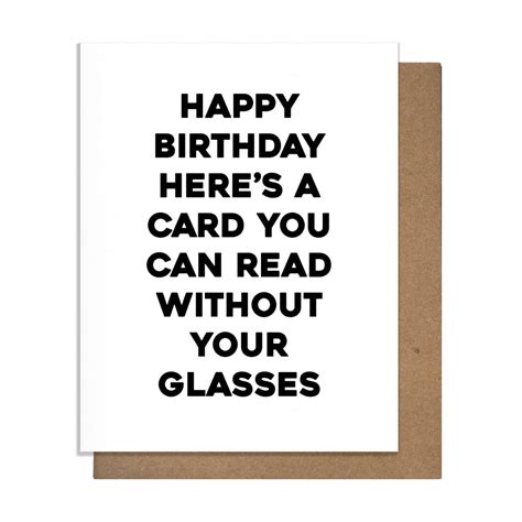 Read Without Glasses Birthday Card Jeffries General