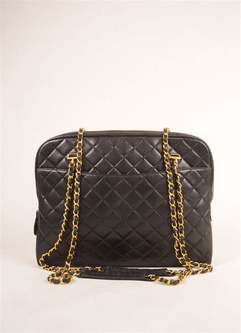 Chanel Black Quilted Leather Chain Strap Shoulder Bag Luxury Garage
