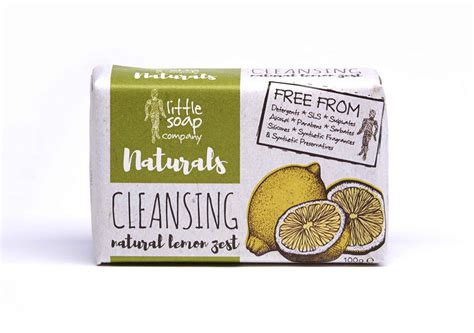 Natural Cleansing Zest Lemon Soap Bar 100g Little Soap Company
