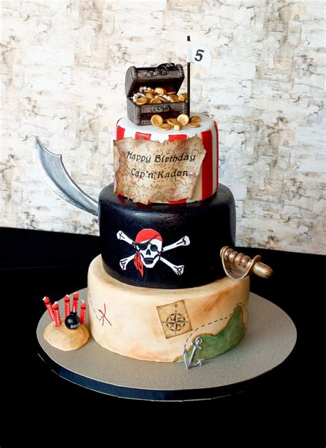 Happy 1st birthday jayden pong. Pirate Birthday Cake - CakeCentral.com