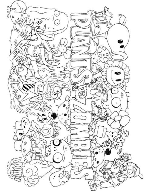 Free Printable Plants Vs Zombies Coloring Pages Probably The Best 26