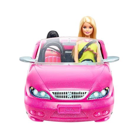 Barbie Glam Convertible Car Doll Mattel Hot Seats And Shine Nib Vehicle