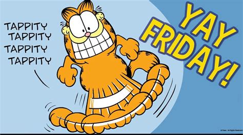 Everyone Is Nicer On Friday Garfield Cartoon Happy Friday Dance