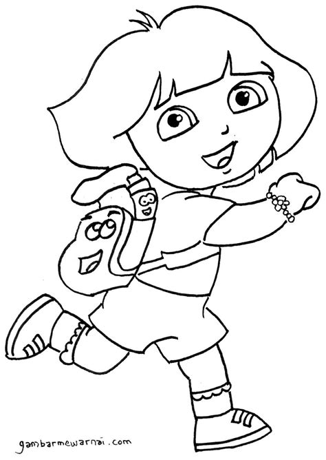 Bisa dari video, kata kata, hingga berbagai foto kocak. Gambar Mewarnai Dora The Explorer | Gambar, Kartun, Warna