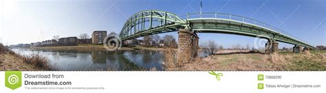 Railway Bridge In Minden Germany High Definition Panorama Stock Photo