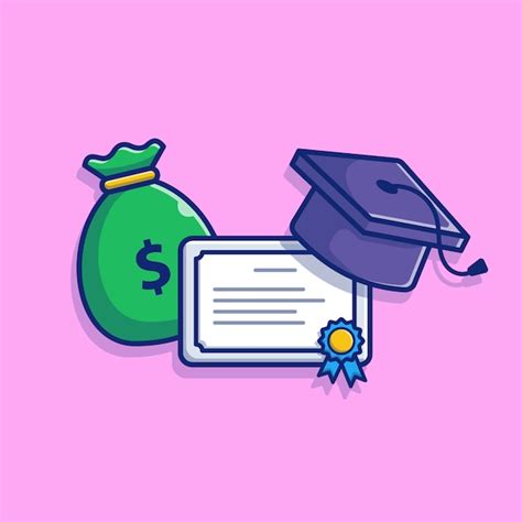 Premium Vector Scholarship Illustration Graduation Cap Money