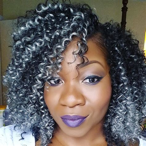 Very bouncy, loose and very flirty as they seem you have just used the wand (curlers) to create this look. CROCHET BRAIDS WITH FREETRESS WATER WAVE 22 _GREY ...