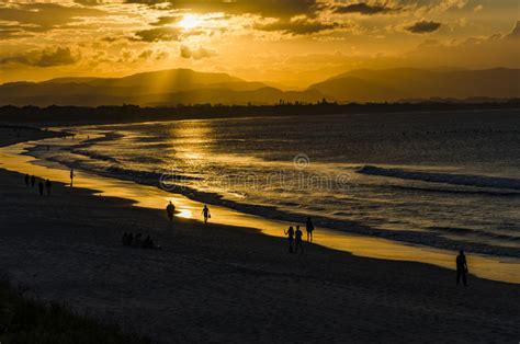 Sunset At Byron Bay Australia Stock Photo Image Of Belongil Aussie