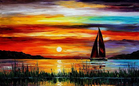 50 Beautiful Sunrise Sunset And Moon Paintings For Your Inspiration