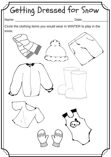 15 Best Images Of Winter Worksheets For Kindergarten