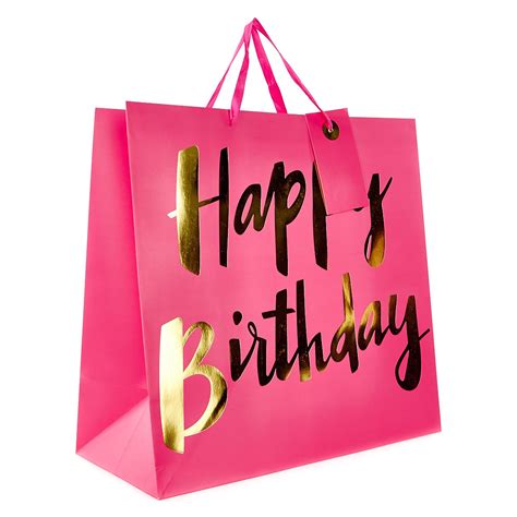 Buy Giant T Bag Pink Happy Birthday For Gbp 199 Card Factory Uk