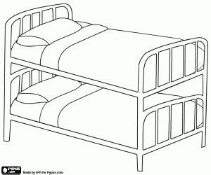 Bunk Bed Coloring Pages | Bed, Bunk beds, Bunks