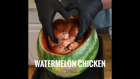 Watermelon Chicken How To Cook Chicken In A Watermelon Shredded