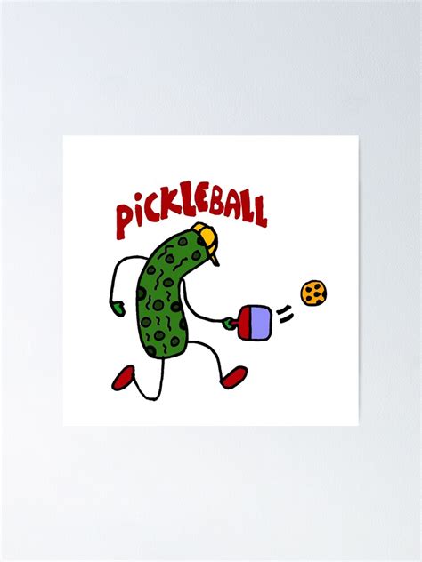 Funny Pickle Playing Pickleball Poster For Sale By Naturesfancy