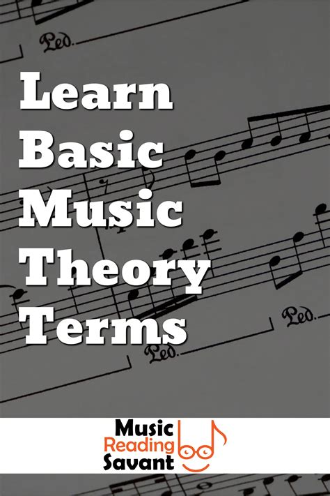 Learn Basic Music Theory Terms Music Reading Savant