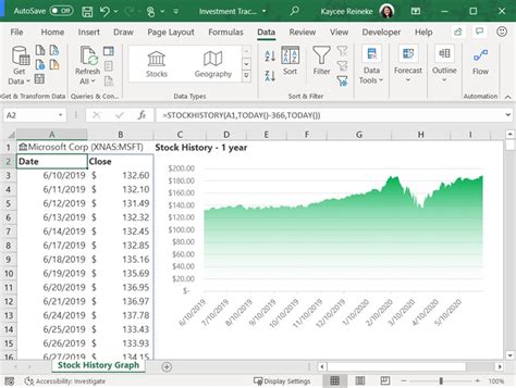 Microsoft Excel Stockhistory Beta Provides Data Overview Of Stock