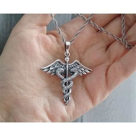 Cute Caduceus Pendantmedical Pendantcaduceus Charmmedical Inspire