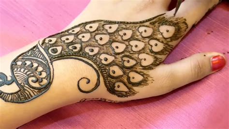 Simple Peacock Mehndi Design For Beginners Henna Designs Hand Hot Sex Picture